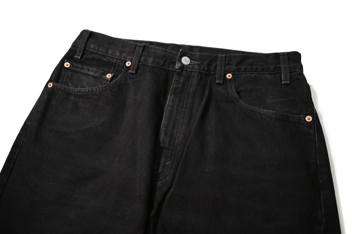 画像2: 99' Used Levi's 505 Denim Pants Black リーバイス (2)