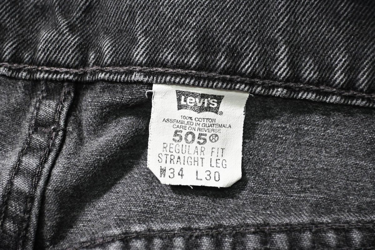 画像7: 98' Used Levi's 505 Denim Pants Black リーバイス (7)