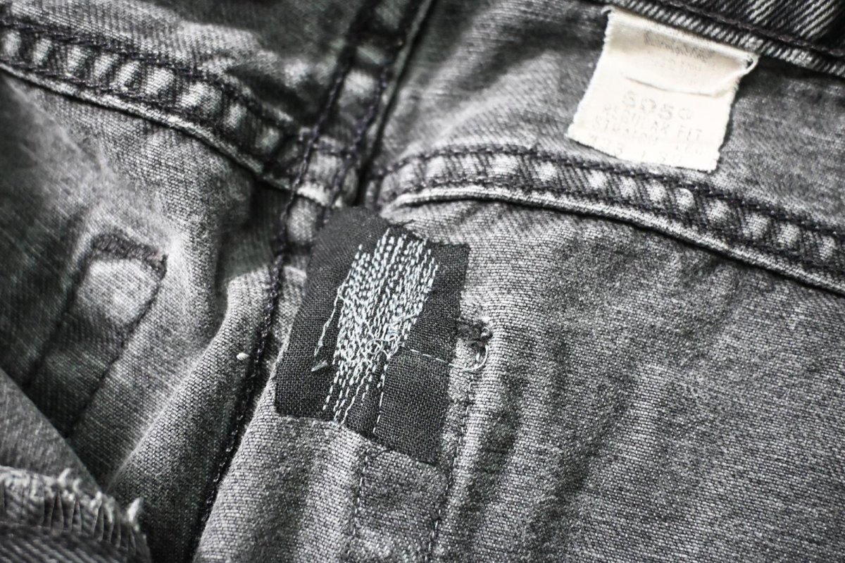 画像7: 96' Used Levi's 505 Denim Pants Black made in USA リーバイス (7)