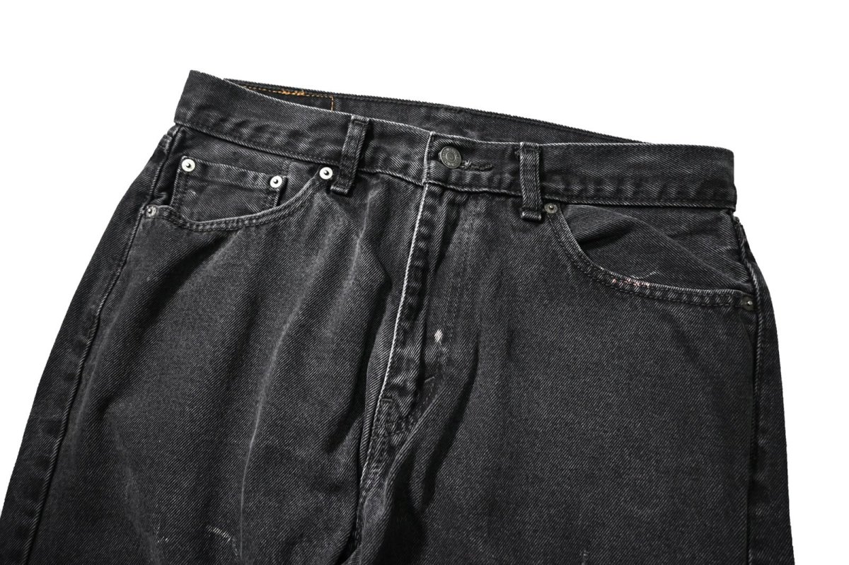 画像2: Used Levi's 505 Denim Pants Black リーバイス (2)