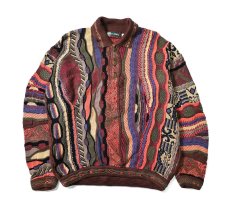 画像1: 90s Used Tundra 3D Cotton Knit Polo made in Canada (1)