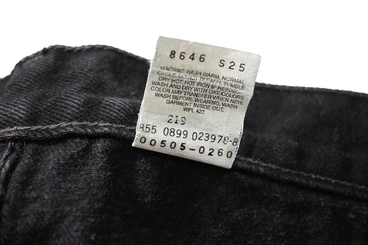 画像8: 99' Used Levi's 505 Denim Pants Black リーバイス (8)