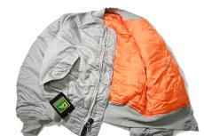 画像4: 90s Deadstock GREENBRIER MA-1 Flight Jacket Grey made in USA (4)