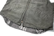 画像4: 90s Used Carhartt Aztec Lined Duck Vest Moss made in USA (4)