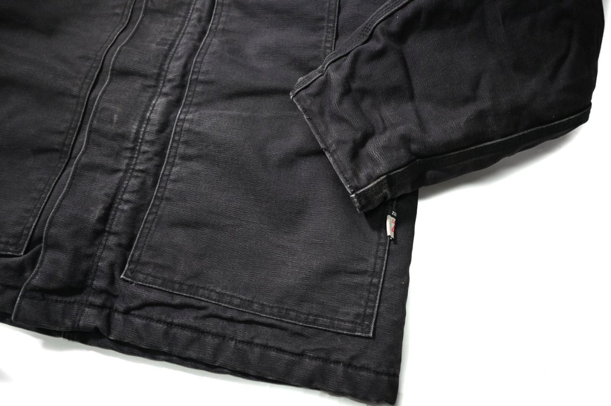 画像4: 19' Used Carhartt FR Duck Quilt Lined Traditional Coat Black (4)