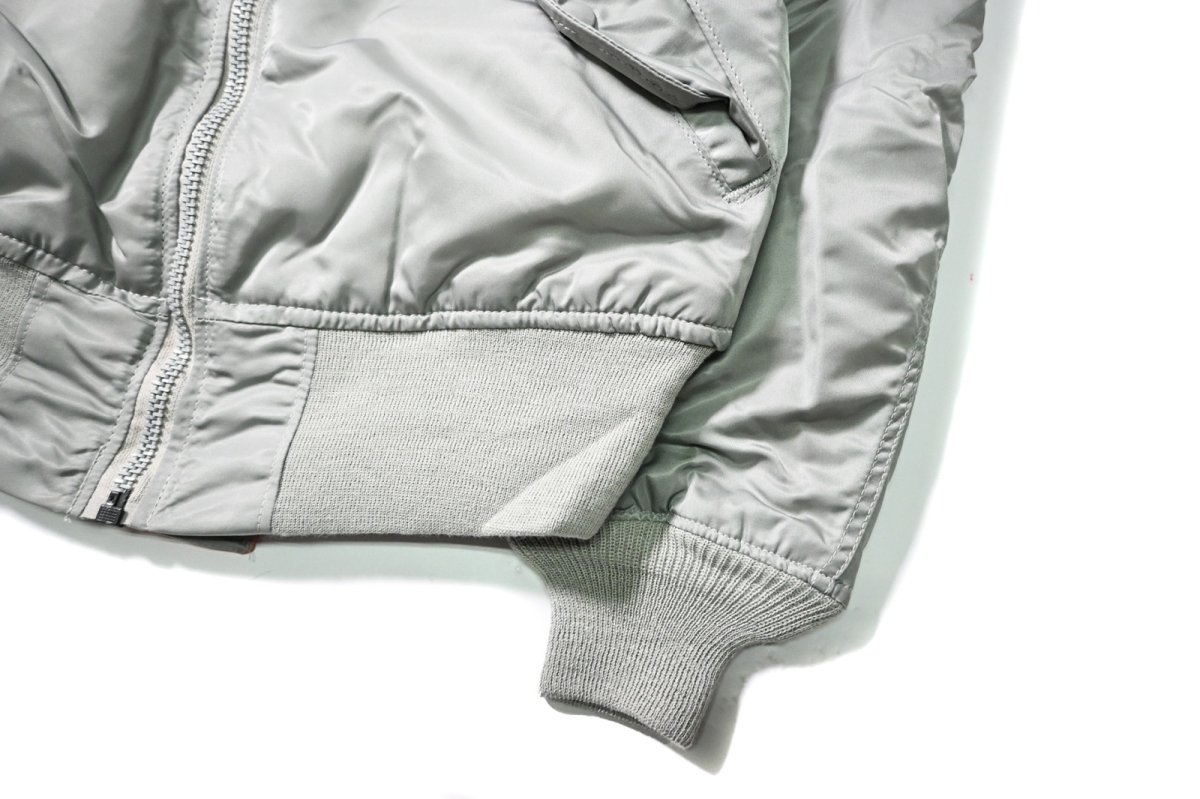 画像3: 90s Deadstock GREENBRIER MA-1 Flight Jacket Grey made in USA (3)