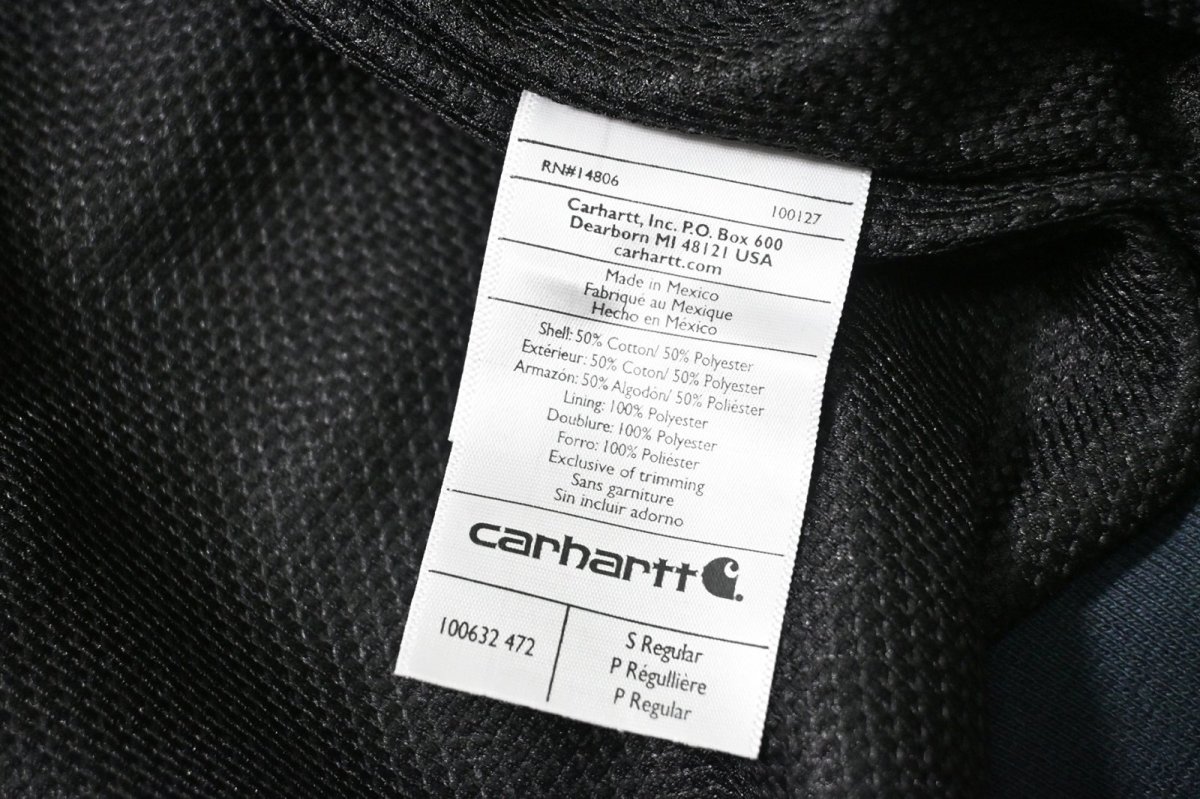 画像6: 18' Deadstock Carhartt Thermal Lined Zip Sweat Hoodie Navy (6)