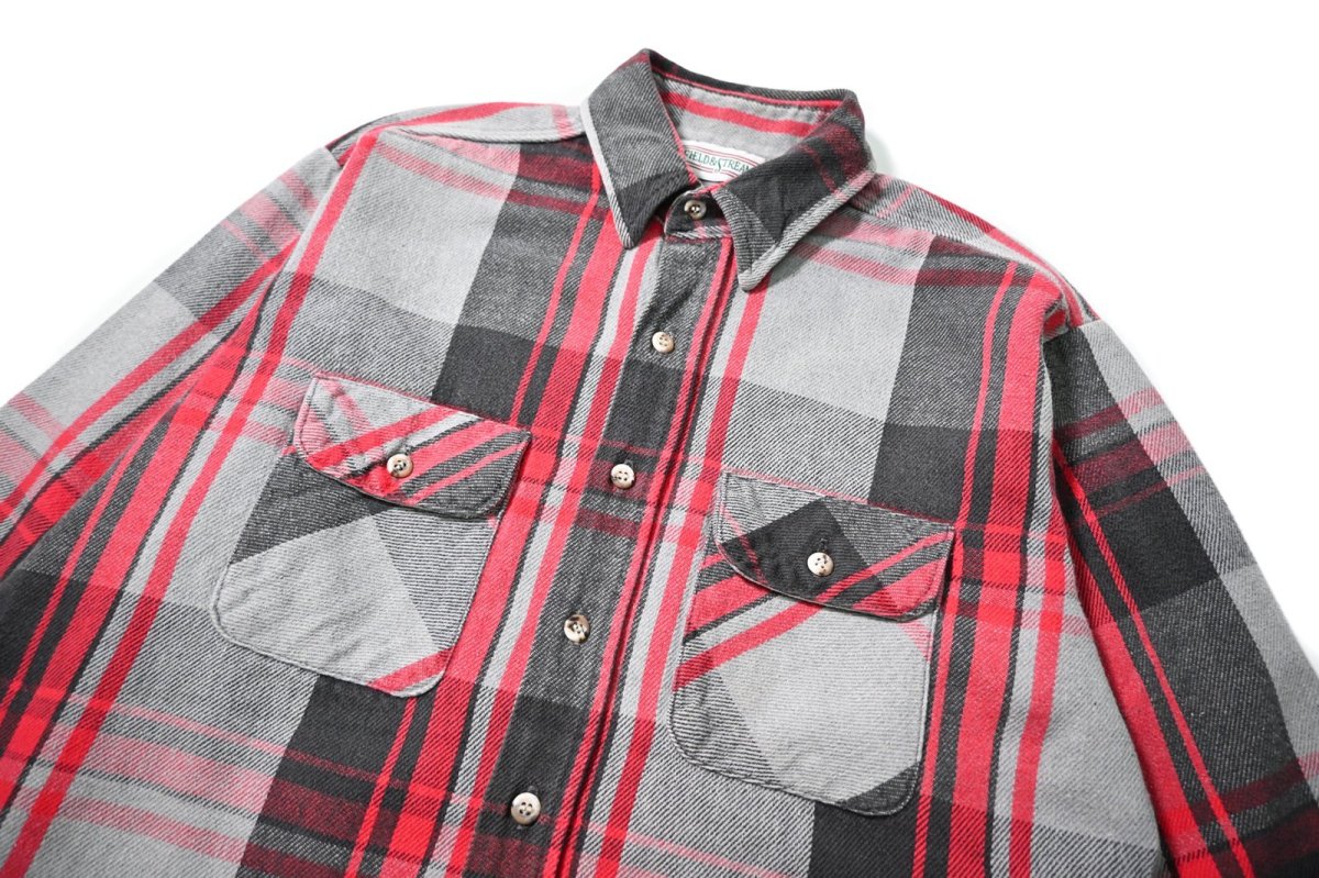 画像2: 90s Used Field&Stream Heavy Flannel Shirt made in USA (2)