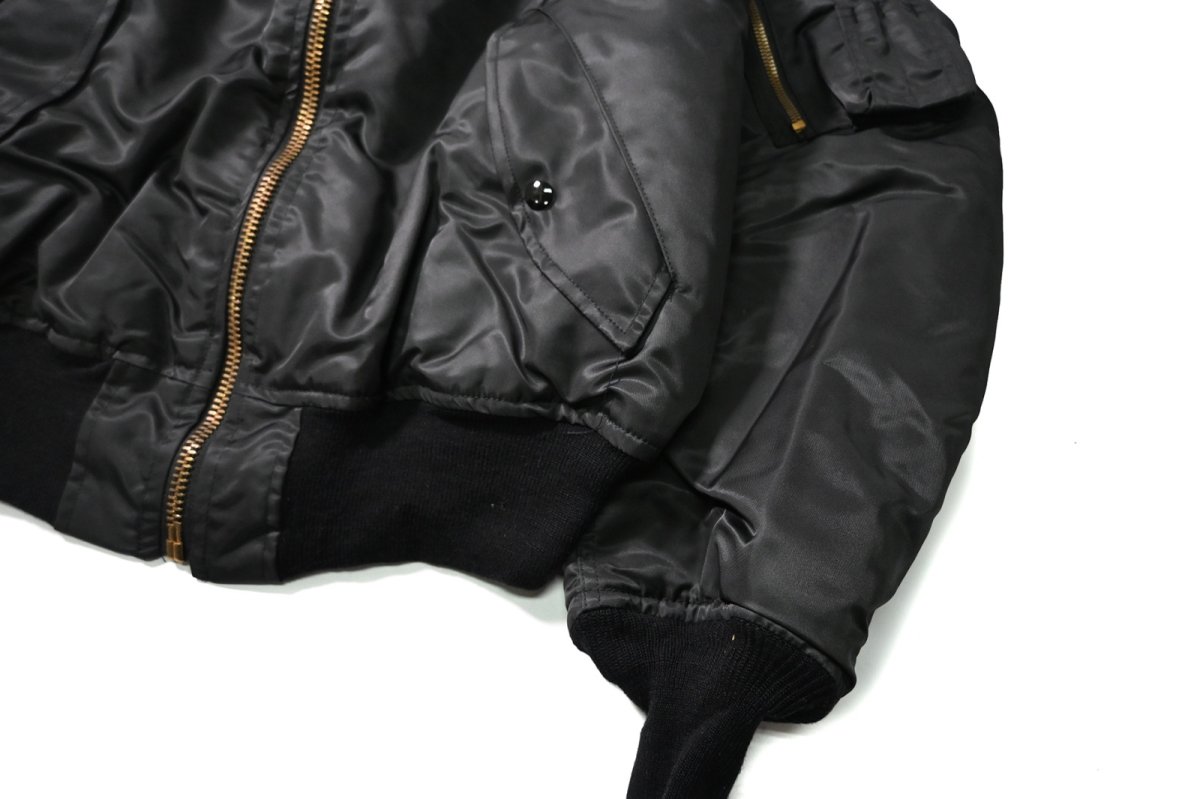 画像3: 90s Deadstock GREENBRIER MA-1 Flight Jacket Black made in USA (3)