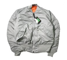 画像1: 90s Deadstock GREENBRIER MA-1 Flight Jacket Grey made in USA (1)