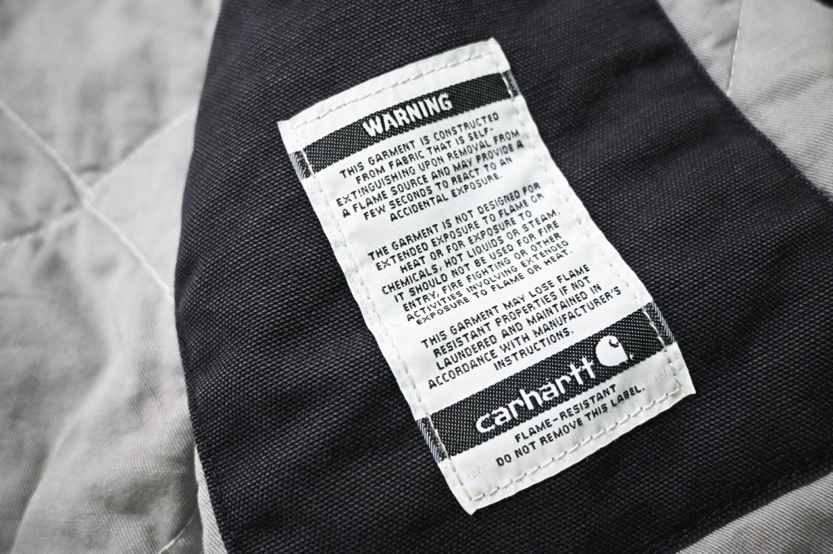画像8: 19' Used Carhartt FR Duck Quilt Lined Traditional Coat Black (8)