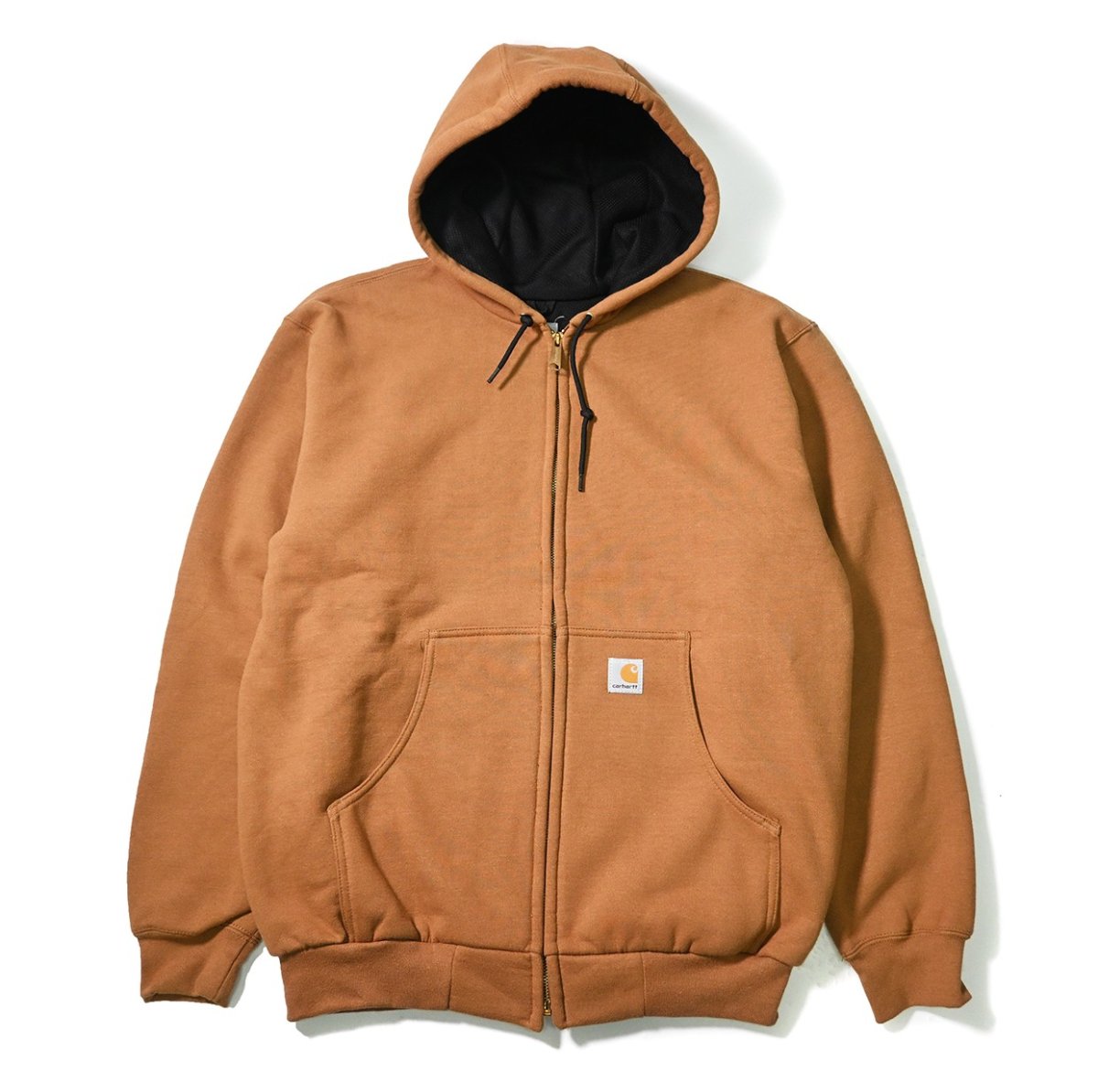 画像1: 04' Deadstock Carhartt Thermal Lined Zip Sweat Hoodie Brown (1)