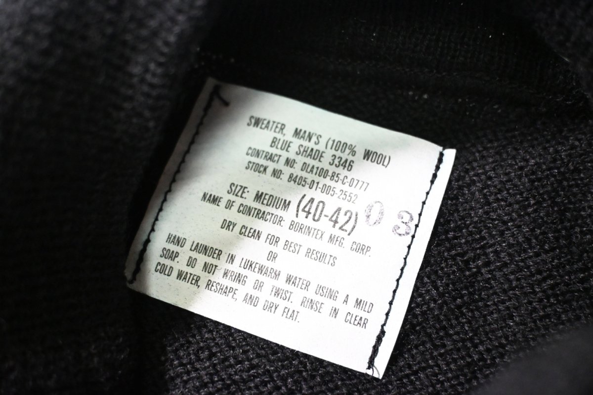 画像4: 80s Deadstock Us Military Gob Sweater (4)