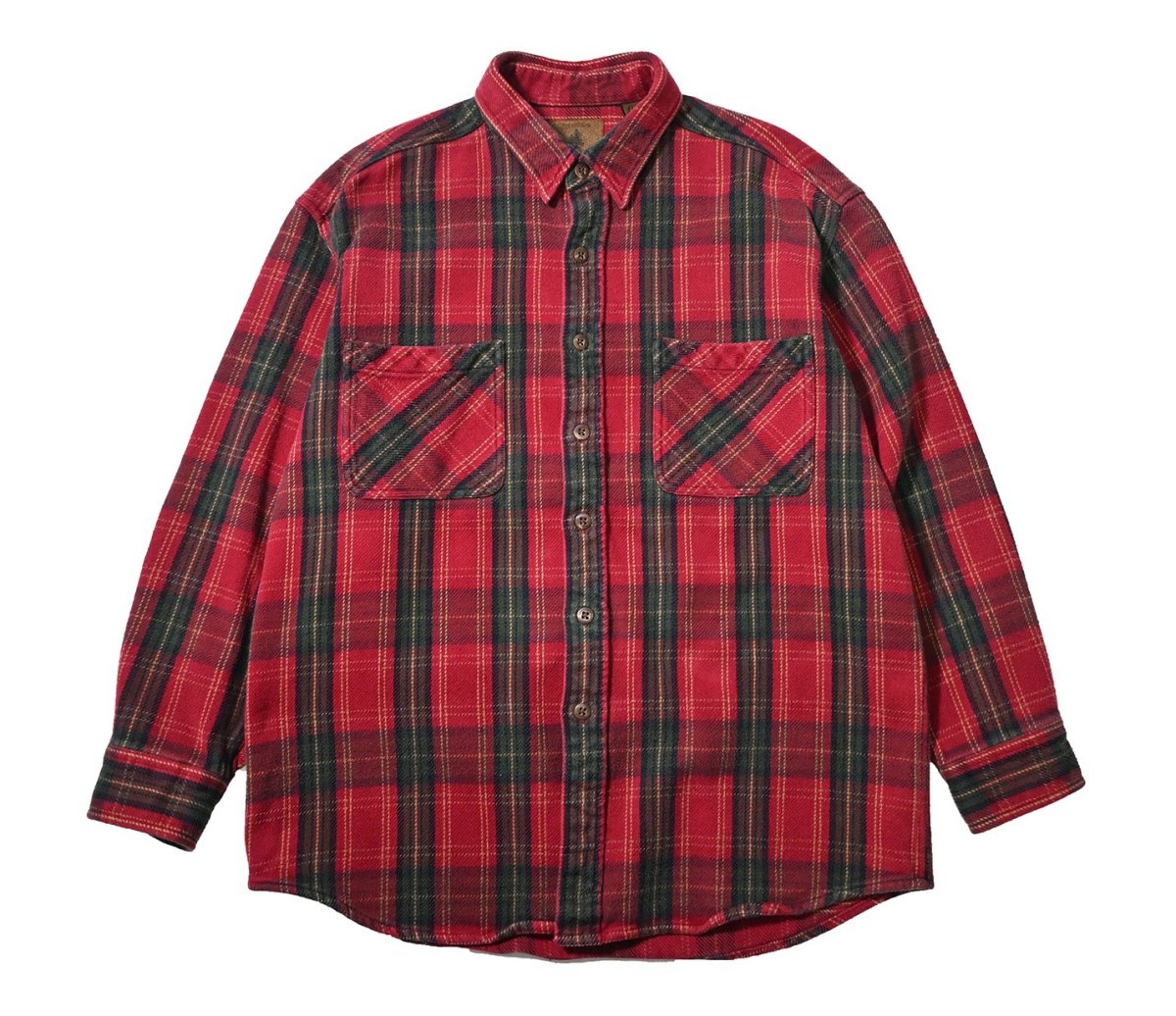 画像1: 90-00s Used St John's Bay Heavy Flannel Shirt (1)