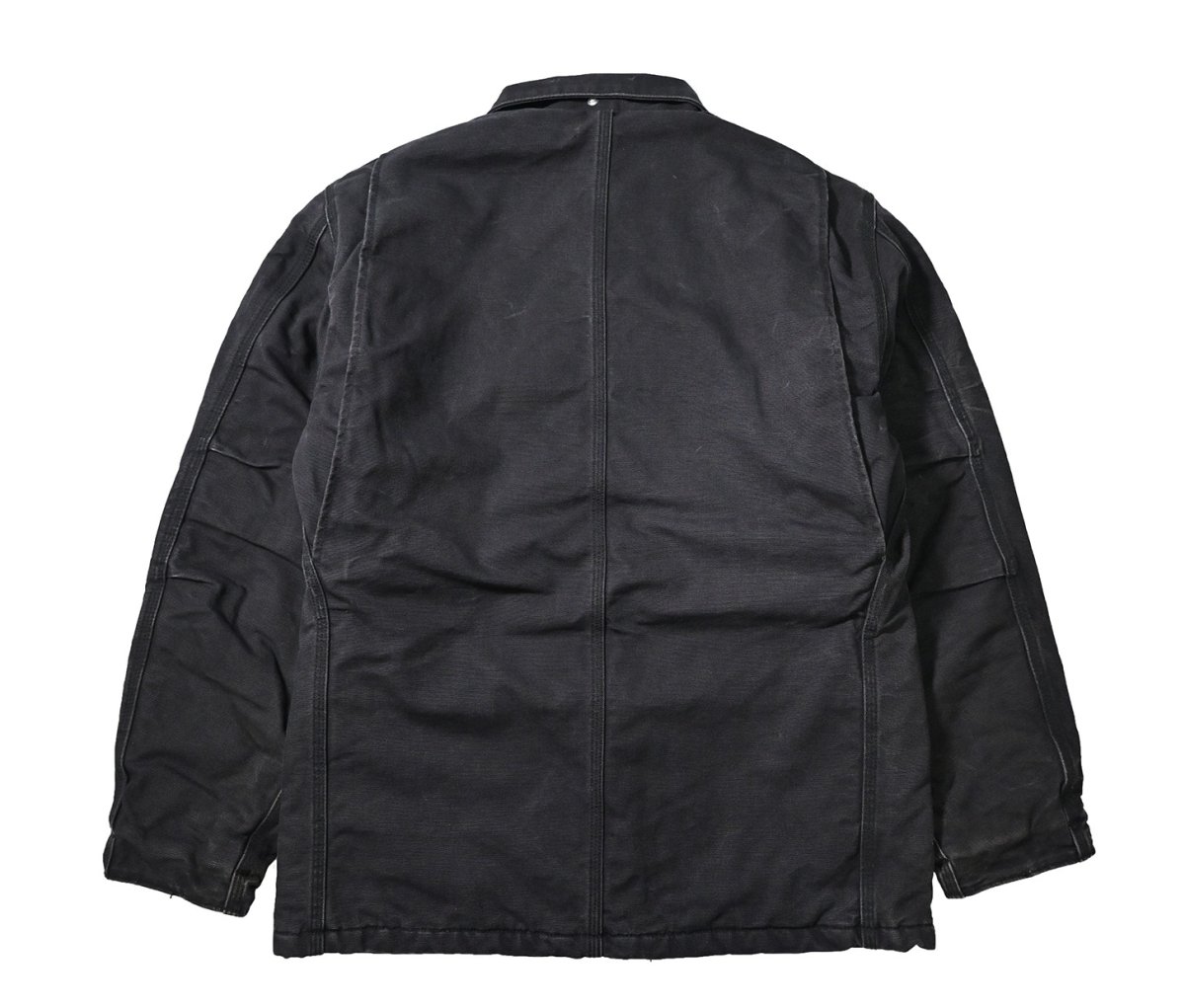 画像2: 19' Used Carhartt FR Duck Quilt Lined Traditional Coat Black (2)