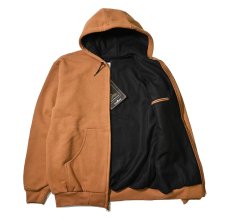 画像4: 04' Deadstock Carhartt Thermal Lined Zip Sweat Hoodie Brown (4)