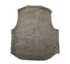 画像2: 90s Used Carhartt Aztec Lined Duck Vest Moss made in USA (2)