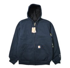 画像1: 18' Deadstock Carhartt Thermal Lined Zip Sweat Hoodie Navy (1)
