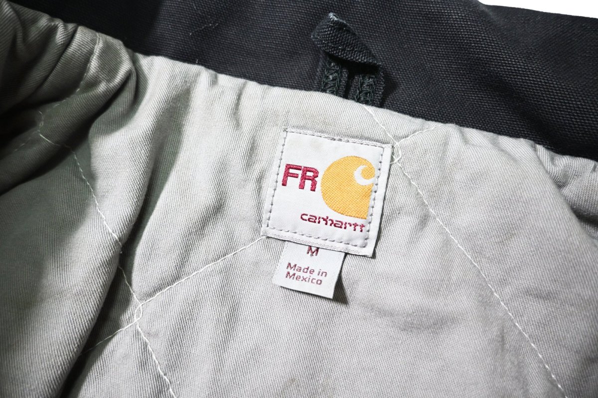 画像7: 19' Used Carhartt FR Duck Quilt Lined Traditional Coat Black (7)