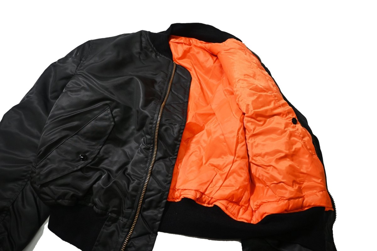 画像4: 90s Deadstock GREENBRIER MA-1 Flight Jacket Black made in USA (4)