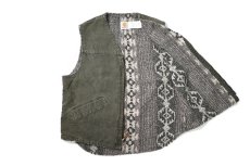 画像6: 90s Used Carhartt Aztec Lined Duck Vest Moss made in USA (6)