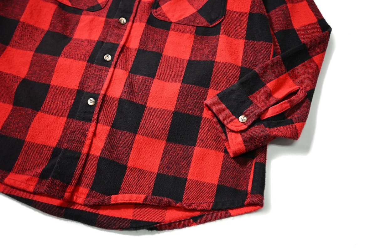 画像3: 80-90s Used Private Property Heavy Flannel Shirt made in USA (3)
