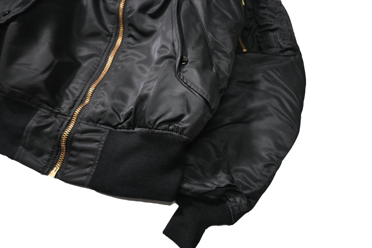 画像3: 90s Deadstock GREENBRIER MA-1 Flight Jacket Black made in USA (3)