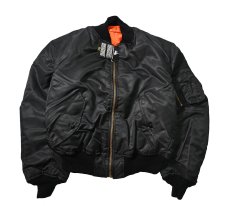 画像1: 90s Deadstock GREENBRIER MA-1 Flight Jacket Black made in USA (1)