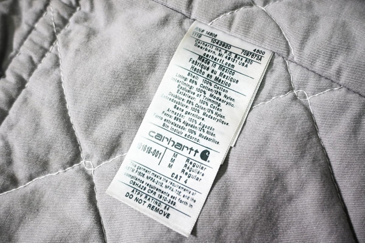 画像9: 19' Used Carhartt FR Duck Quilt Lined Traditional Coat Black (9)