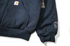 画像3: 18' Deadstock Carhartt Thermal Lined Zip Sweat Hoodie Navy (3)
