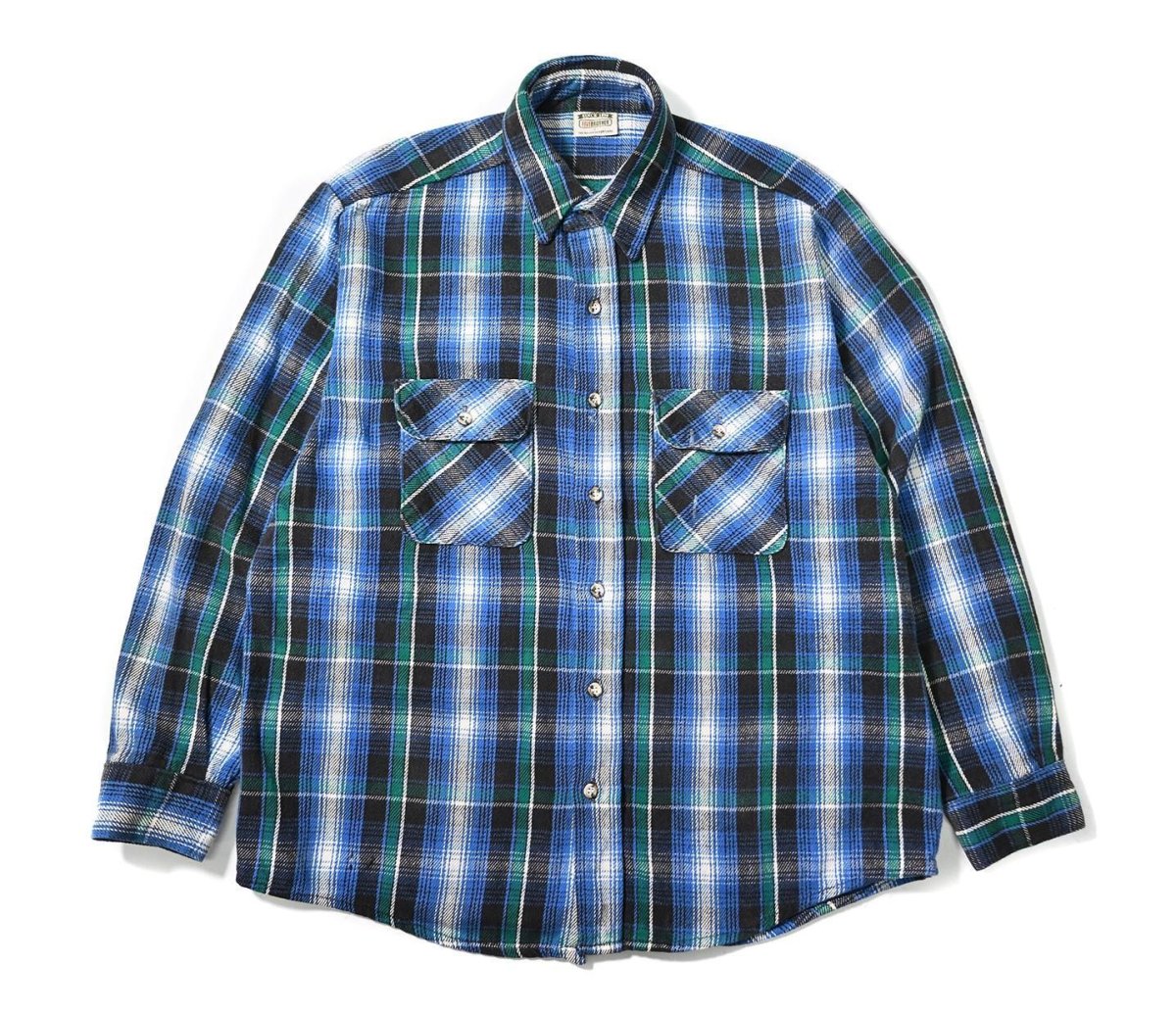 画像1: 90s Used Five Brother Heavy Flannel Shirt (1)
