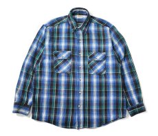 画像1: 90s Used Five Brother Heavy Flannel Shirt (1)