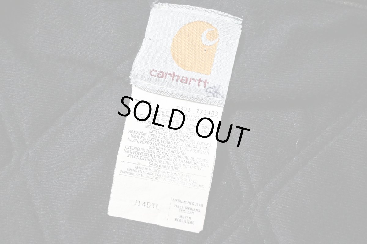 画像6: 01' Used Carhartt Quilted Flannel Lined Duck Santa Fe Jacket Dark Teal (6)