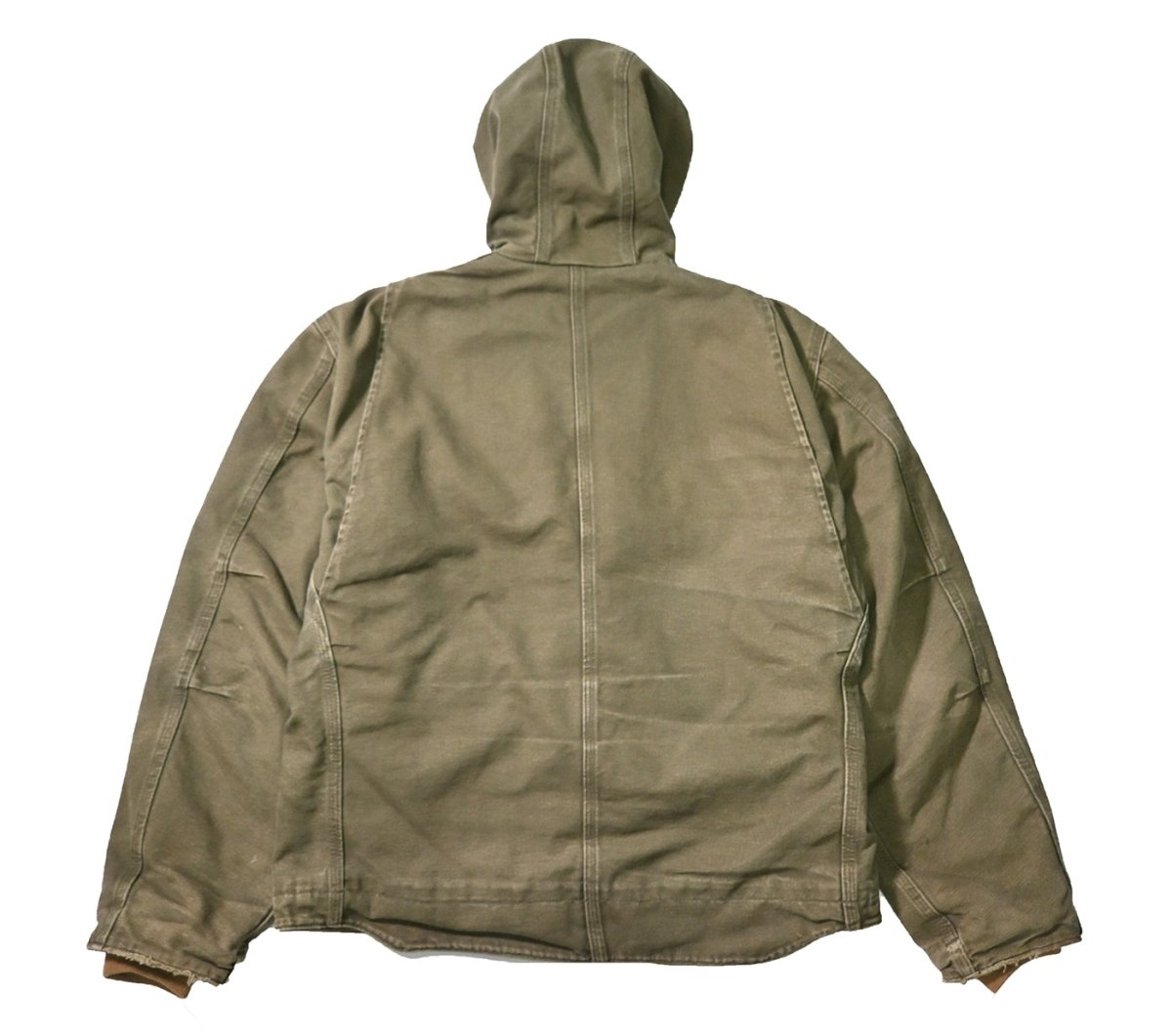 画像2: 07' Used Carhartt Sherpa Lined Sierra Jacket Olive (2)