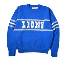 画像1: 90s Used Cliff Engle NFL Knit Sweater "Detroit Lions" made in USA (1)