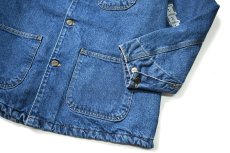 画像4: 03' Deadstock Carhartt Washed Denim Blanket Lined Chore Coat made in USA (4)