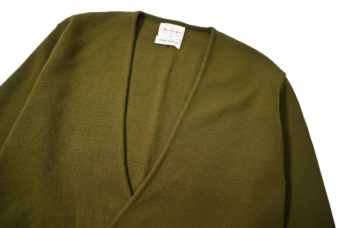 画像2: 60s Used Harridge Row Acrylic Knit Cardigan (2)