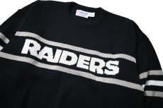 画像3: 90s Used Cliff Engle NFL Knit Sweater "Oakland Raiders" made in USA (3)