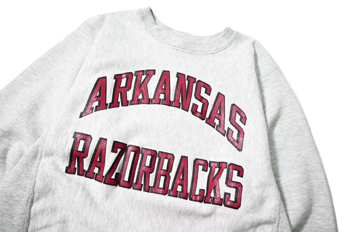 画像2: 80s Used Champion Reverse Weave Sweat Shirt "Arkansas Razorbacks" made in USA (2)