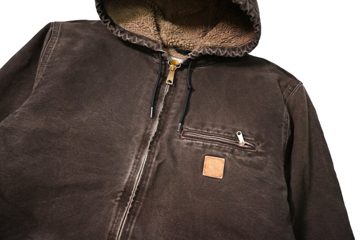 画像3: 14' Used Carhartt Sherpa Lined Sierra Jacket Dark Brown (3)