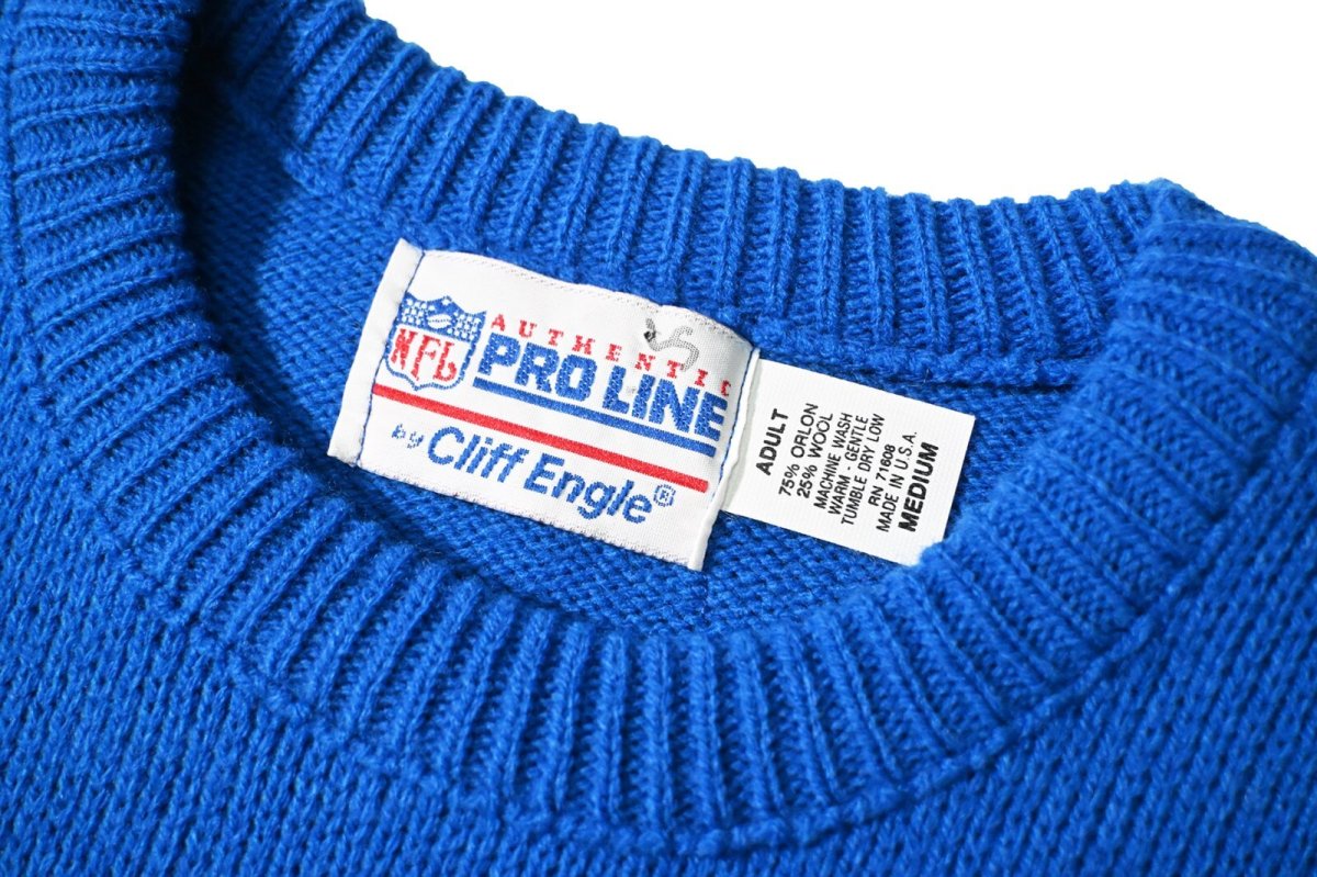 画像5: 90s Used Cliff Engle NFL Knit Sweater "Detroit Lions" made in USA (5)