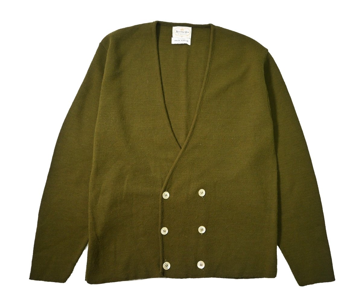 画像1: 60s Used Harridge Row Acrylic Knit Cardigan (1)