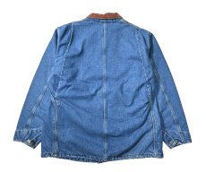 画像2: 03' Deadstock Carhartt Washed Denim Blanket Lined Chore Coat made in USA (2)