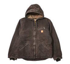 画像1: 14' Used Carhartt Sherpa Lined Sierra Jacket Dark Brown (1)