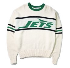 画像1: 80-90s Used Cliff Engle NFL Knit Sweater "New York Jets" made in USA (1)