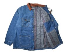 画像5: 03' Deadstock Carhartt Washed Denim Blanket Lined Chore Coat made in USA (5)