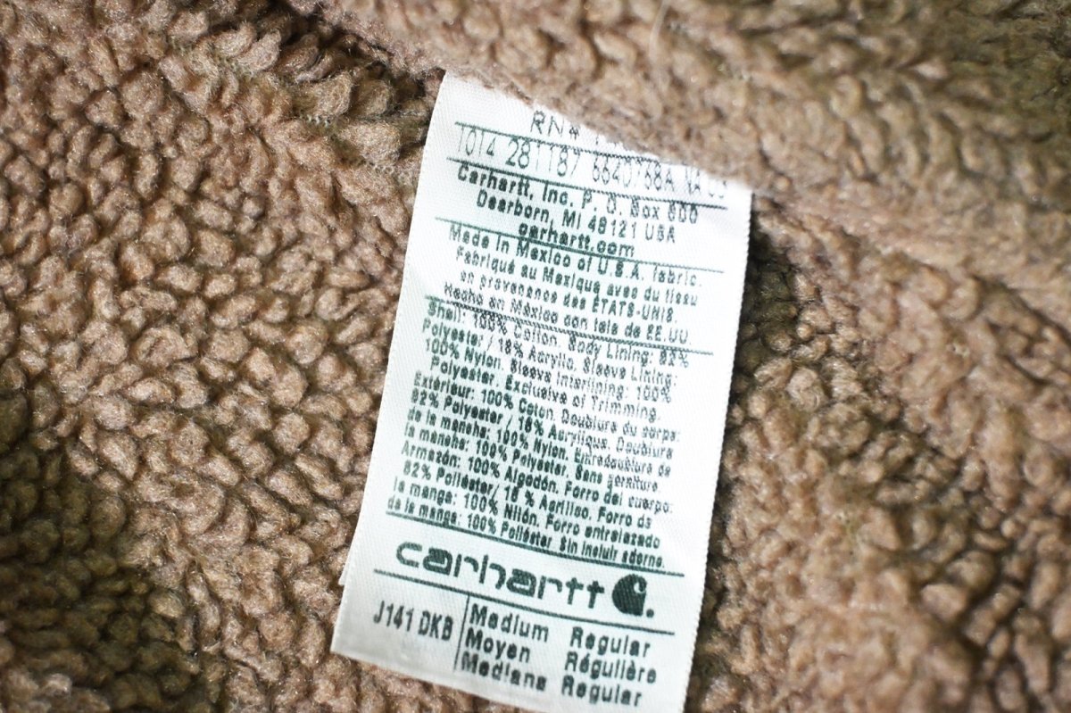画像7: 14' Used Carhartt Sherpa Lined Sierra Jacket Dark Brown (7)