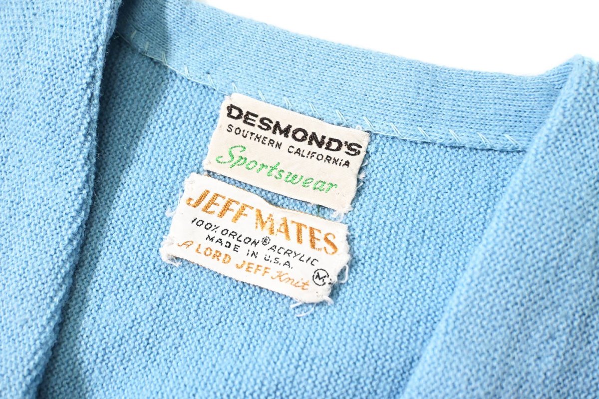 画像4: 60s Used Jeff Mates Acrylic Knit Cardigan made in USA (4)