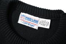 画像5: 90s Used Cliff Engle NFL Knit Sweater "Oakland Raiders" made in USA (5)