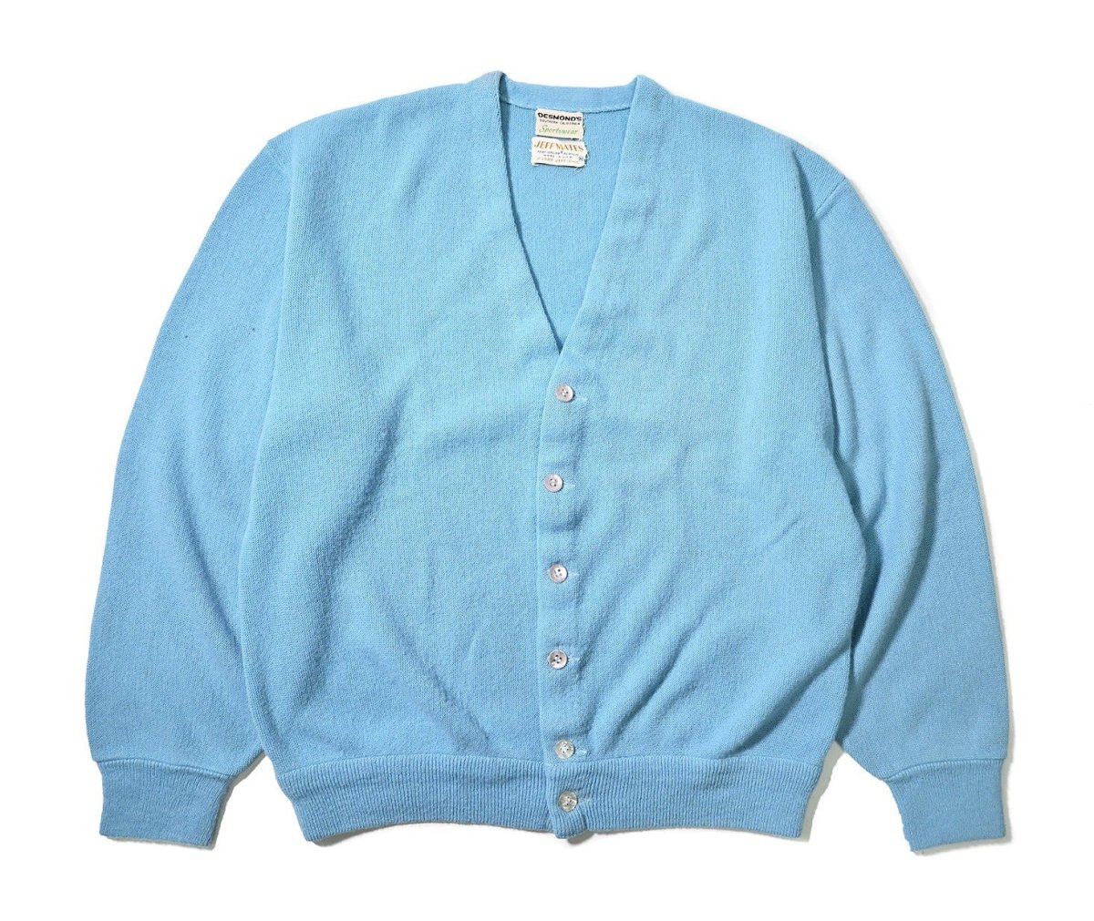 画像1: 60s Used Jeff Mates Acrylic Knit Cardigan made in USA (1)
